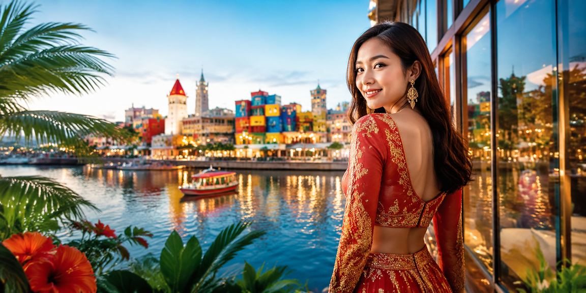 Permainan baccarat kasino bergaya Malaysia dalam suasana mewah